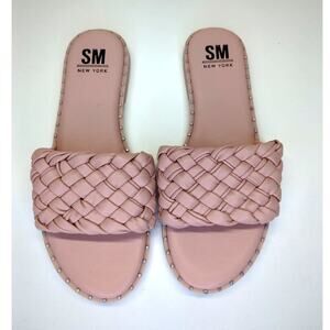 SM New York Sandals Blush Pink Braided Slip on Size 8